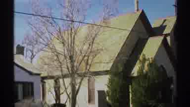 Arizona (1972): A House And Four People Walking In Foothill Graveyard With Close