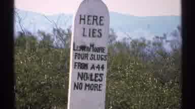 Arizona (1972): Wood Signages In Cemetery