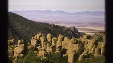 ARIZONA-1972: Desert Landscape With Rock Formations And Mountain Vista