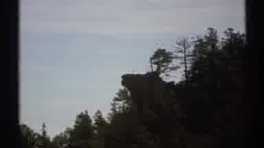 Arizona (1972): Oddly Shaped Rock Protruding From The Side Of A Mountain And A