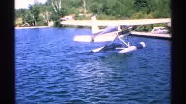 Isle Royale Michigan (1972): Small Airplane Turning Around In Forested Water