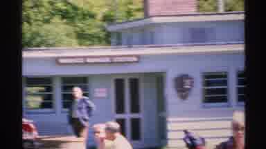 Isle Royale Michigan (1972): People Milling About And Relaxing Near A Forest