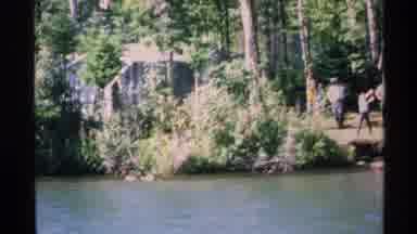 Isle Royale Michigan (1972): Three Ducks Land In Lake Water And Swim On A Sunny