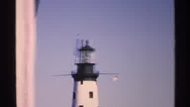 Isle Royale Michigan (1972): Seeing A Lighthouse Outside During A Very Blue And