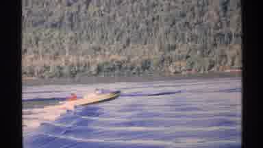Isle Royale Michigan (1972): Fishing Boats Race Around The Lighthouse