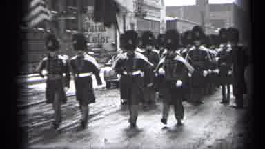 Cleveland Ohio-1937: A Long And Happy Parade In A Busy Street Participated By
