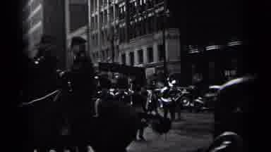 Cleveland Ohio (1937): A Huge March Fast Going In The Street Around The Place And