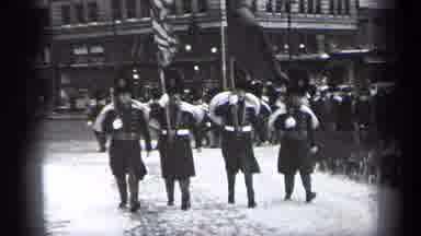 Cleveland Ohio (1937): People In Uniform Participate In Marching Band