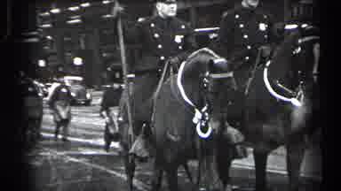Cleveland Ohio (1937): Part Of A Parade With Men On Horses And A Brass Band