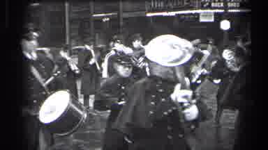 Cleveland Ohio (1937): A Big Team Were Doing The March Fast With Lot Of Band Works