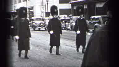 Cleveland Ohio (1937): A March Fast Going On In The Middle Of The Streets And Nice