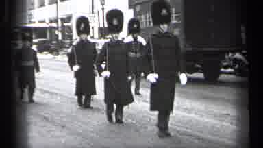 Cleveland Ohio (1937): A Group Of March Fast People Are Going In The Road And Nice