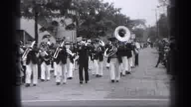 Cleveland Ohio (1937): Marching Band On Main Street