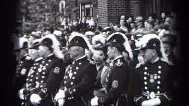 Cleveland Ohio (1937): Military Assembly In The City Hundreds Of Men In Suits In