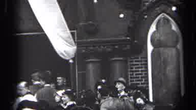 Cleveland Ohio (1937): Anxious People Waiting Outside The Vintage Buildings