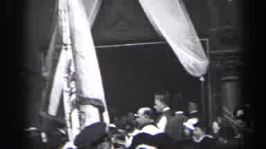 Cleveland Ohio (1937): Vintage Video Of A Group Gathering With A Large Flag Being