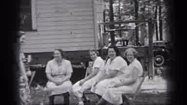 Cleveland Ohio (1937): A Group Of Ladies Enjoys The Food With Others In A Nice