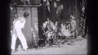 Cleveland Ohio (1937): A Couple Of Man Trying The Natural Thing In The Road Side