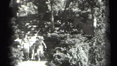 Cleveland Ohio (1938): Mother And Her Kids Climb Down Steps Carefully