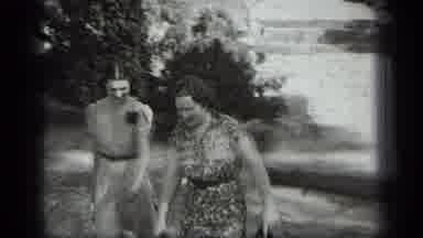 Cleveland Ohio (1938): Black And White Video Of Two Women Walking And A Child
