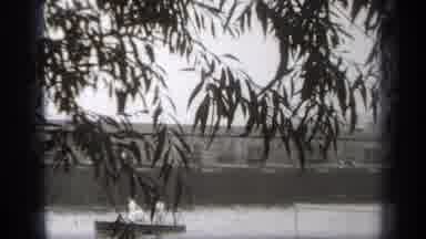 Cleveland Ohio (1938): Water City Wind Hurricane Park Canoe Black & White Old