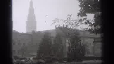 Cleveland Ohio (1938): A Foggy Place Withhold Of Trees And Great Buildings Around