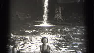 Cleveland Ohio (1938): Happy Women Enjoying The Waterfalls