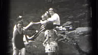 Cleveland Ohio (1938): Family Enjoying Recreational Activities With Water