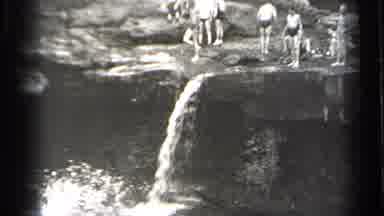 Cleveland Ohio (1938): Vintage Footage Of A Waterfall With Men And Children In