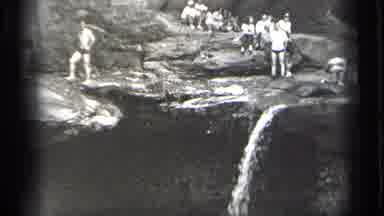 Cleveland Ohio (1938): In To The Waterfalls To Learn Swimming