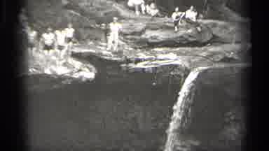 Cleveland Ohio (1938): In A Waterfalls Few Men Into The Waterfalls To Learn