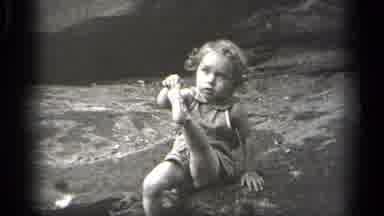 Cleveland Ohio (1938): A Little Child To Enjoying The River Side And Clear The