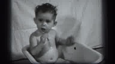 Cleveland Ohio (1939): Infant Sitting In Wash Basin Put Small Object Into Mouth