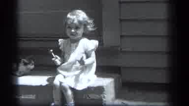 Cleveland Ohio (1939): A Little Girl Walking The Bridge And Enjoying Play