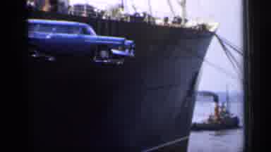 England (1949): Station Wagon Being Unloaded For Import From Large Sea Tanker
