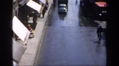 England (1949): Woman With A Baby In Stroller Is Going To Cross The Road