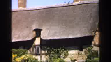 England-1949: Thatched Cottage With Timber Framing And Garden Visitors