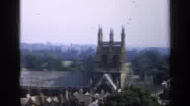 England (1949): Panoramic Shot Of Victorian City From The Top Of A Building