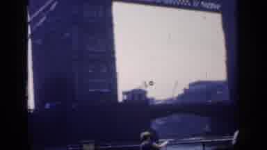 ENGLAND-1949: People Sightseeing Near Historic Bridge On Sunny Day