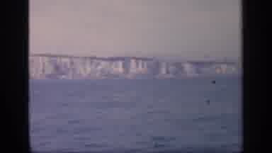 England (1949): A Great River And Snow Bed With Aside With Moving In Fast Way