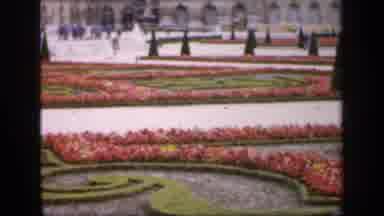 France (1949): Colorful And Green Flowers Around The Park