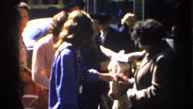 France (1949): Many Ladies Very Eaglet And Lovingly Watching The Donkey In A