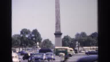 France (1949): Vintage Cars Parked Beside A Pretty Monument