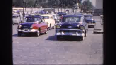 France (1949): Old Cars In Traffic