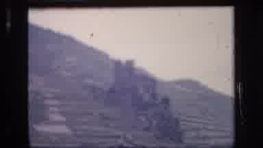 Ireland (1949): View Of Terrace Farmland And Stone Structure On A Cloudy Day