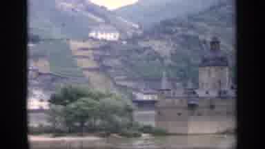 Ireland (1949): Castle Along Hillside In Muddy River With Walls And Central Tower