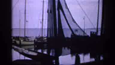 IRELAND-1949: Fishing Boats Covered With Nets At Harbor