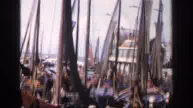 Ireland (1949): View Of Seven Furled Sailboats On A Clear Windy Day
