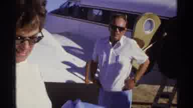 Cabo San Lucas Mexico (1974): People Keyboarding A Prop Plane Onto The Landing