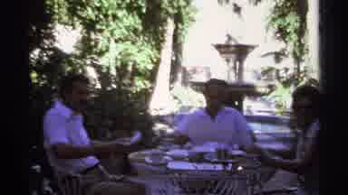 Cabo San Lucas Mexico (1974): Three Family Members Are Sitting And In Serious